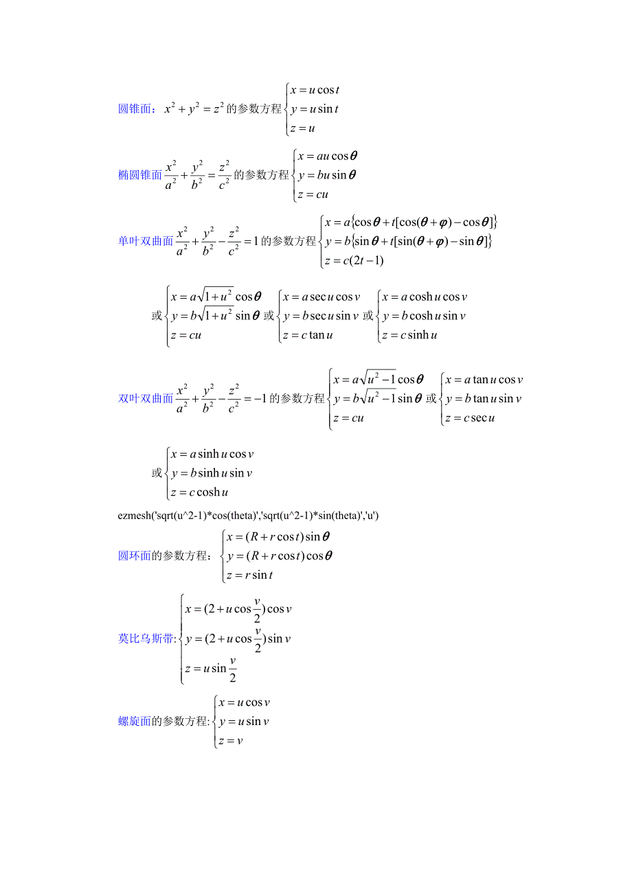 应用MATLAB绘制二次曲面图_第4页