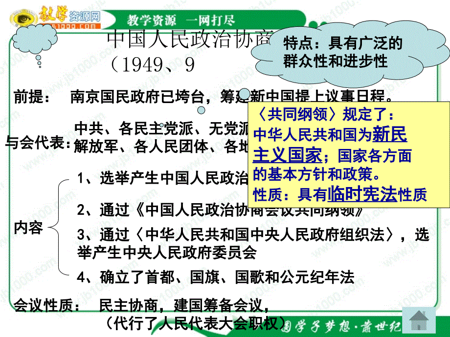 历史：《新中国的民主政治建设》课件6(33张PPT)(人教版必修1)_第3页
