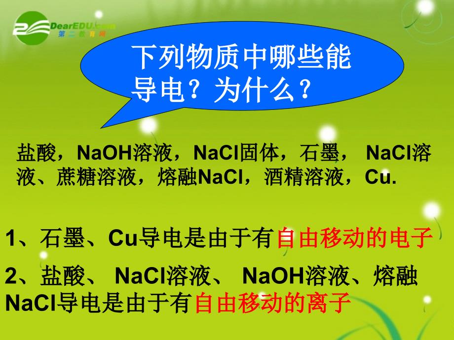 高中化学 第二章第二节《离子反应》课件 人教版必修1_第3页