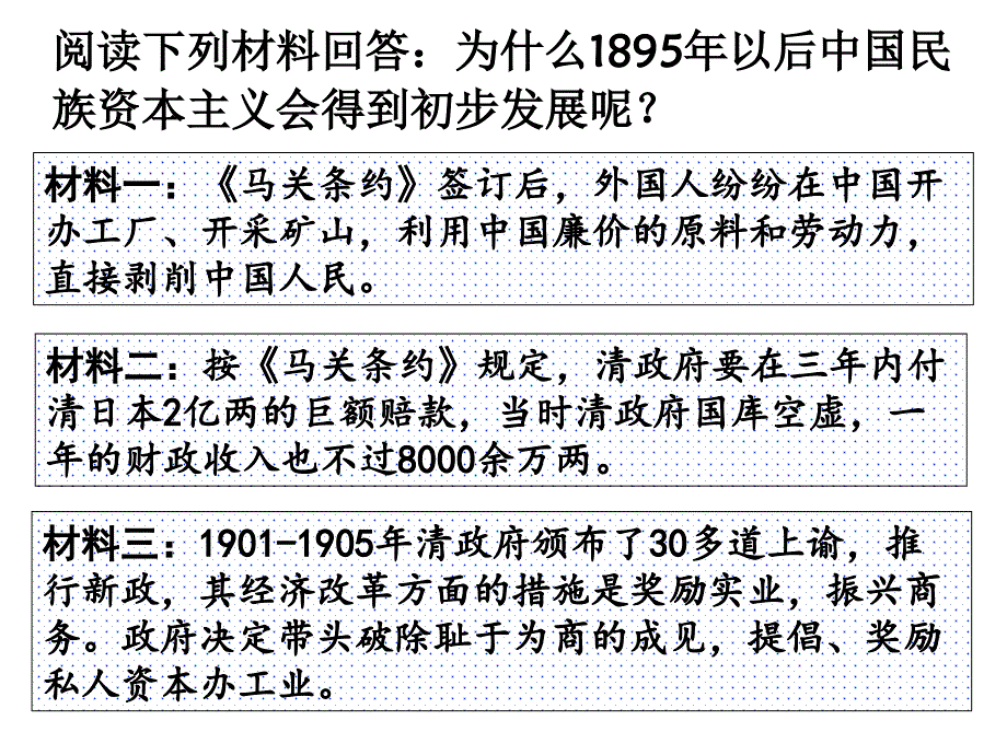 历史：3.10《中国民族资本主义的曲折发展》课件(新人教版必修2hh)_第3页