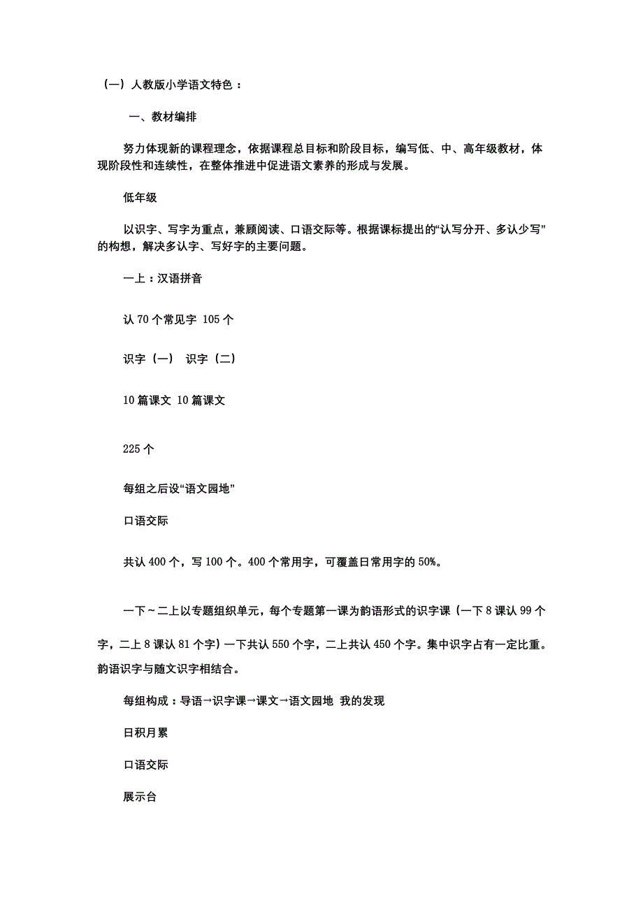 小学、初中、高中所有教材版本及特点_第1页