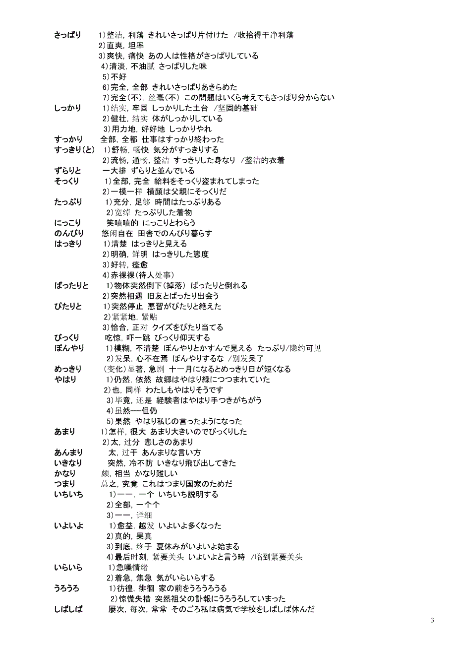 日本语日语JLPTN2级必背词汇与语法_第3页