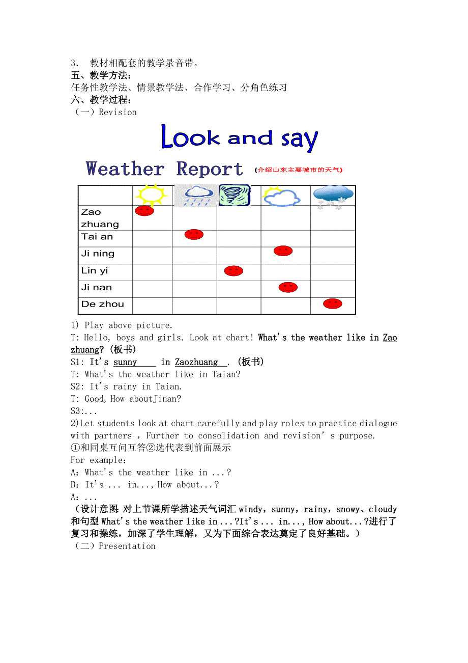 PEP小学英语四年级下册第四单元教案4_第2页