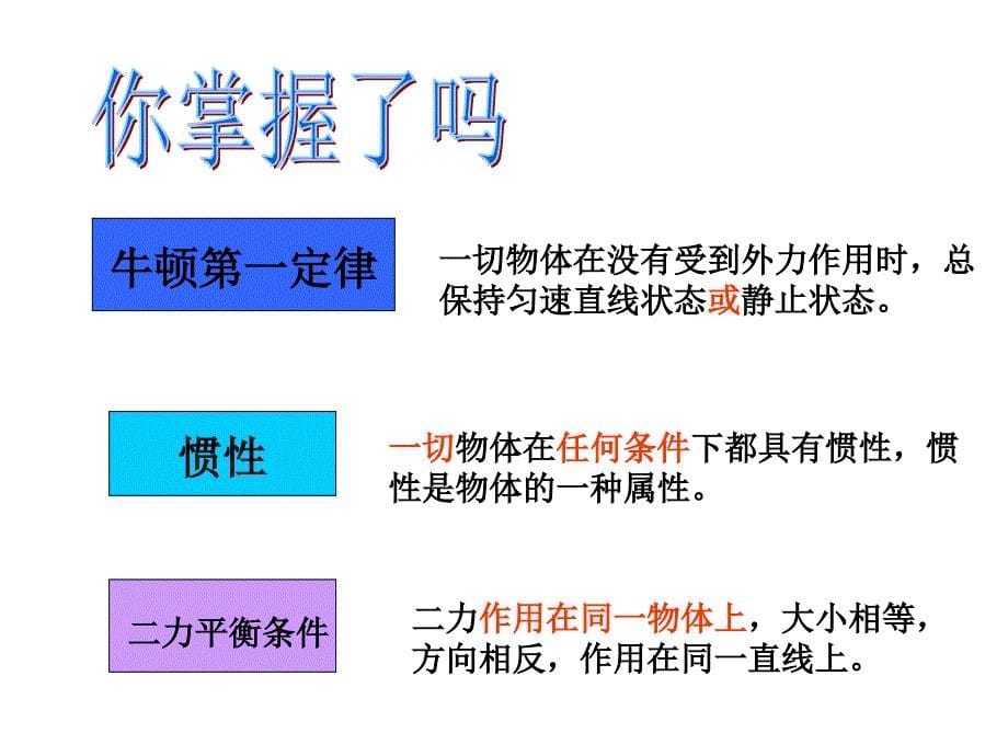 初三物理下学期运动和力的关系复习 浙教版_第5页