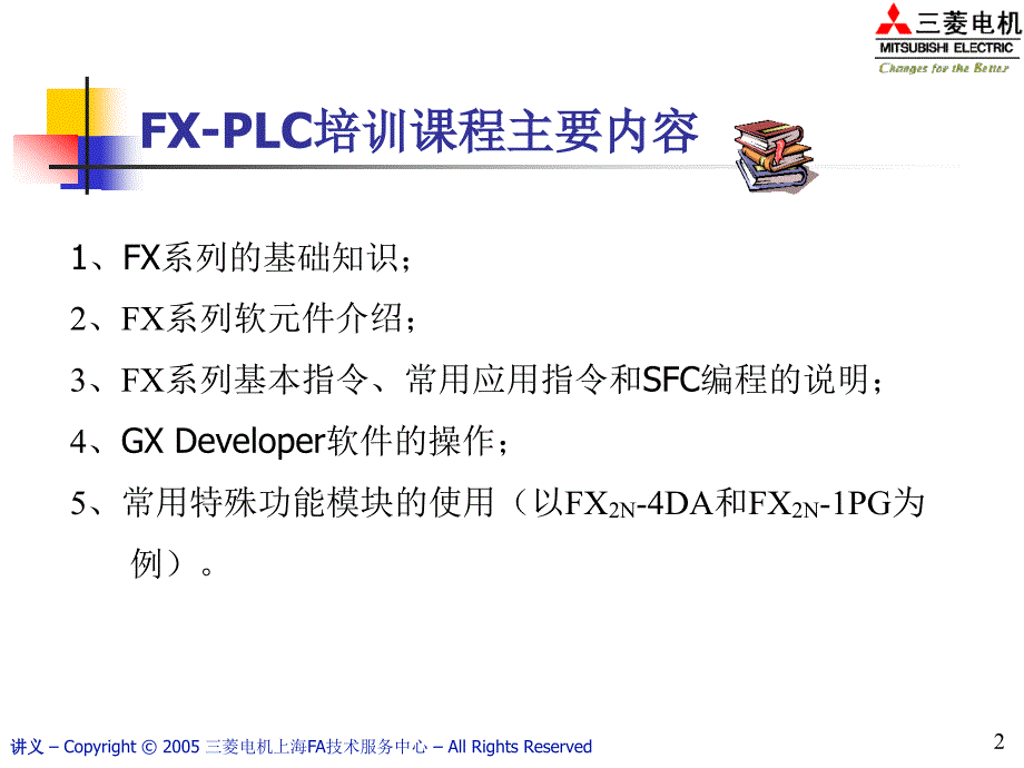 三菱电机FX系列PLC培训教材(GXDeveloper)_第2页