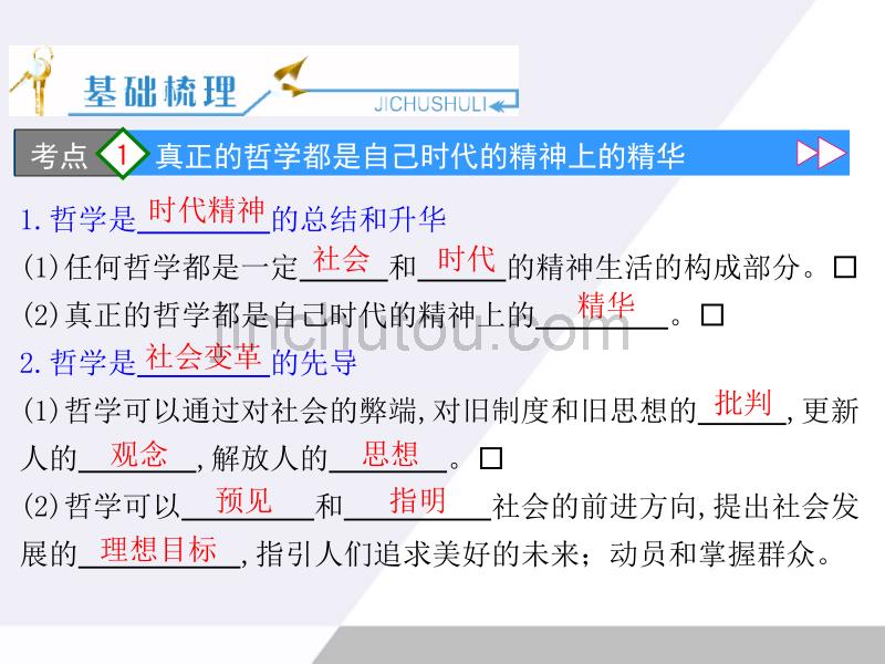 广东省2012届高考政治一轮复习 1.3时代精神的精华课件 新人教版必修4_第2页