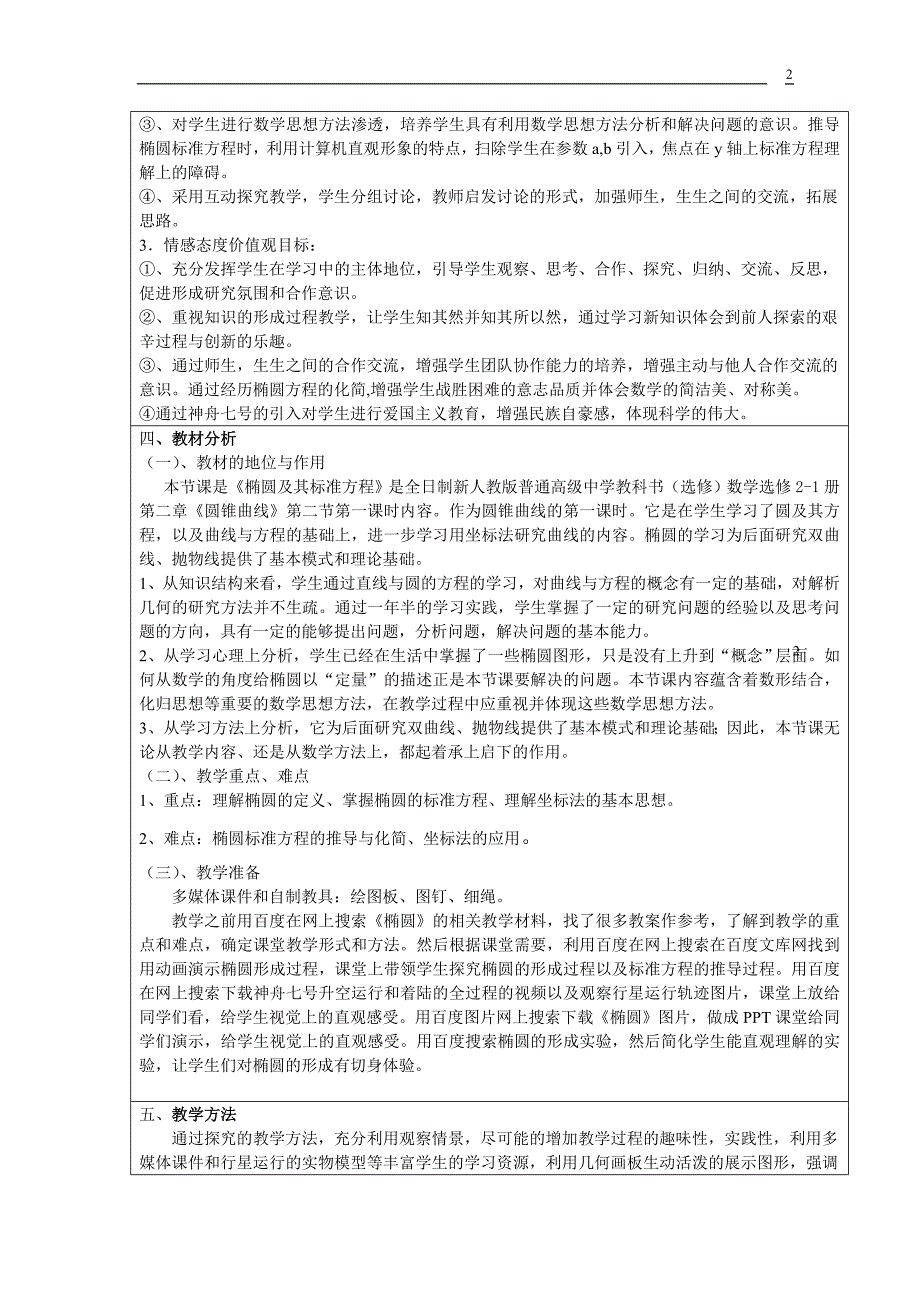 教育部参赛-《椭圆及标准方程》-申潜_第2页