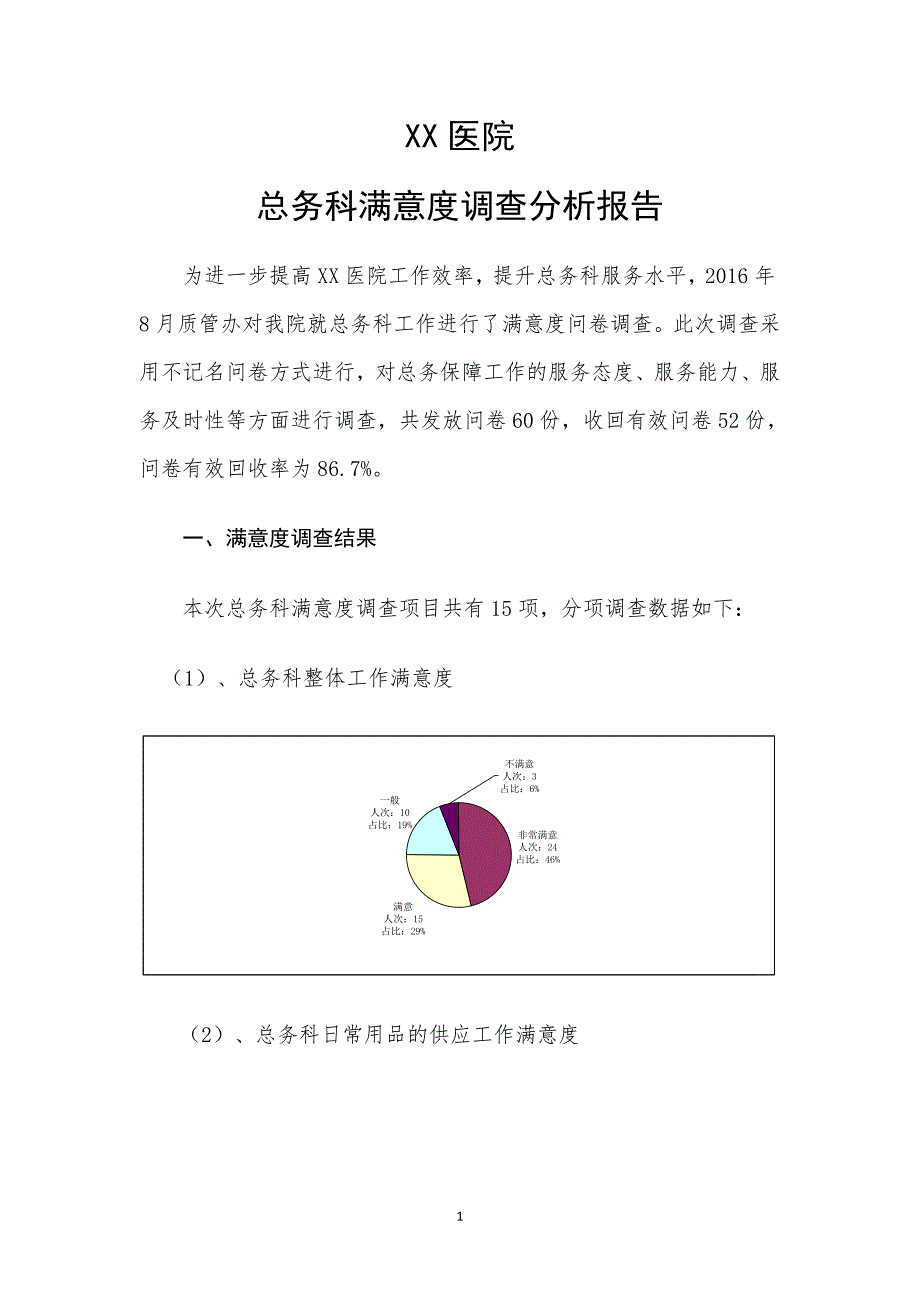 满意度调查分析报告_第1页