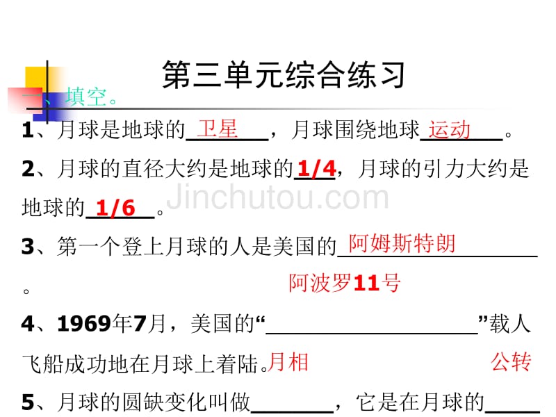 教科版小学科学六年级下册第三单元综合练习课件[1]_第1页