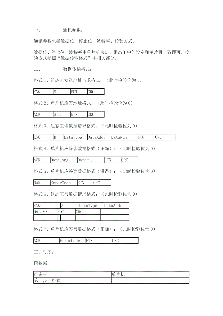 组态王与单片机通信协议1_第1页