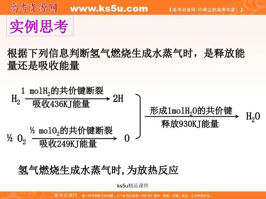 化学键与化学反应中的能量变化课件必修2)_第5页