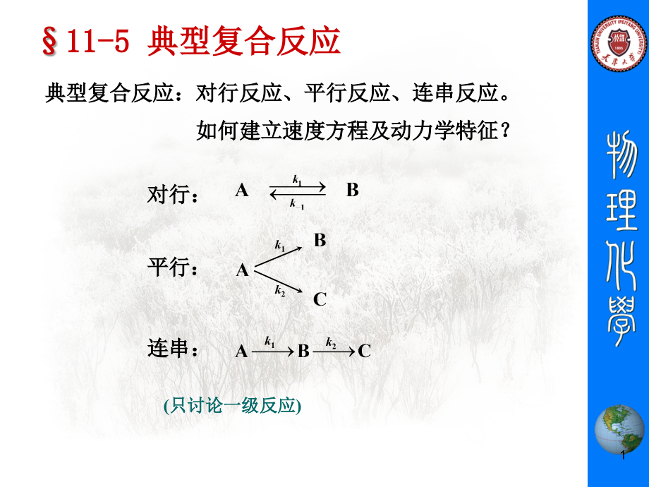 天津大学物理化学课件第十一章 化学动力学(2)_第1页