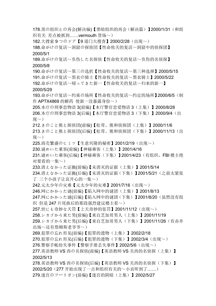 柯南中各出场人物集数_第3页