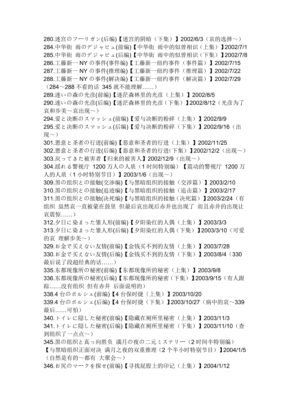 柯南中各出场人物集数_第4页