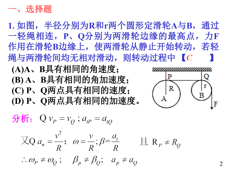 大学物理规范作业C(上)04刚体_第2页
