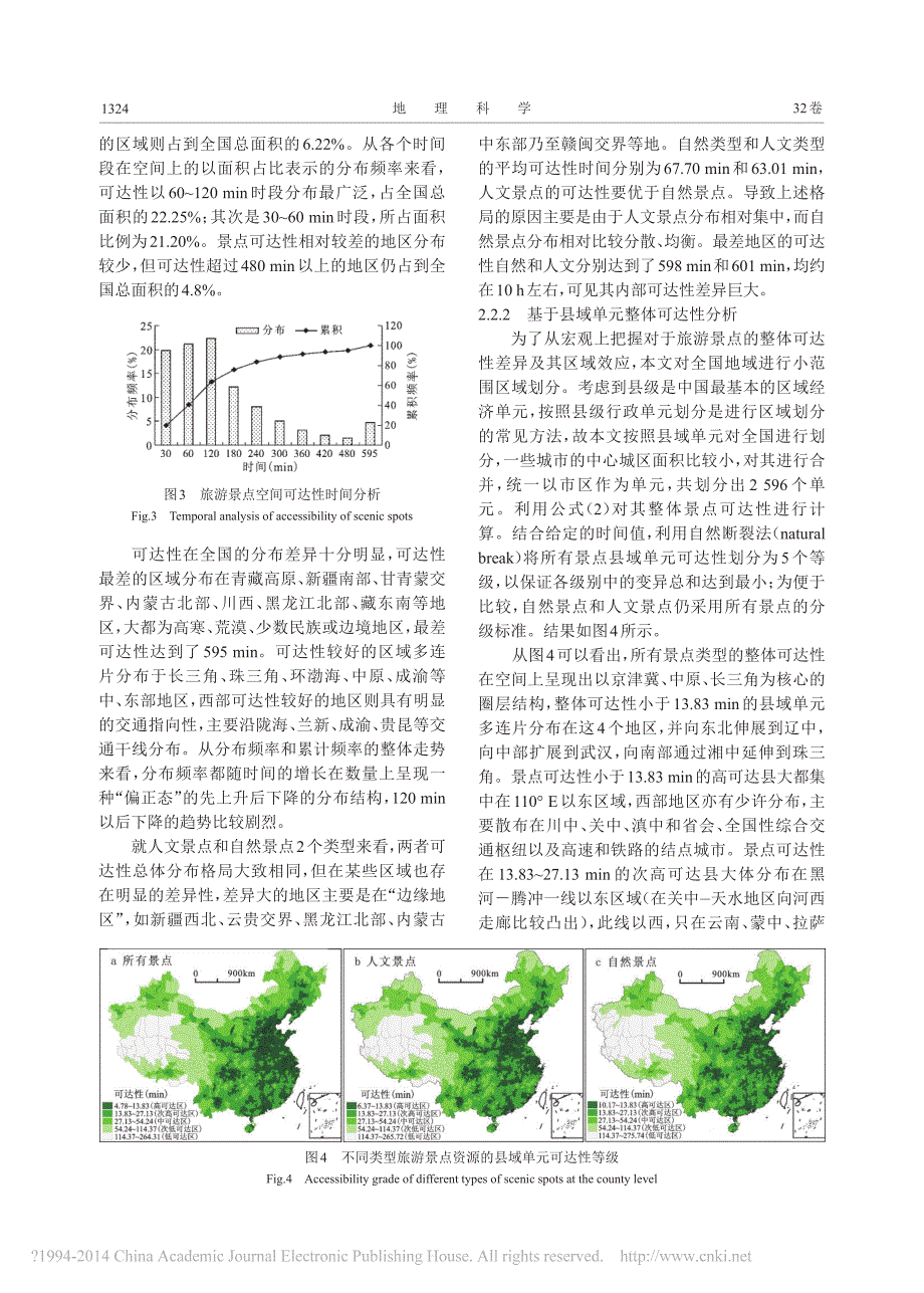 中国4A级及以上旅游景点_区_空间可达性测度_潘竟虎_第4页