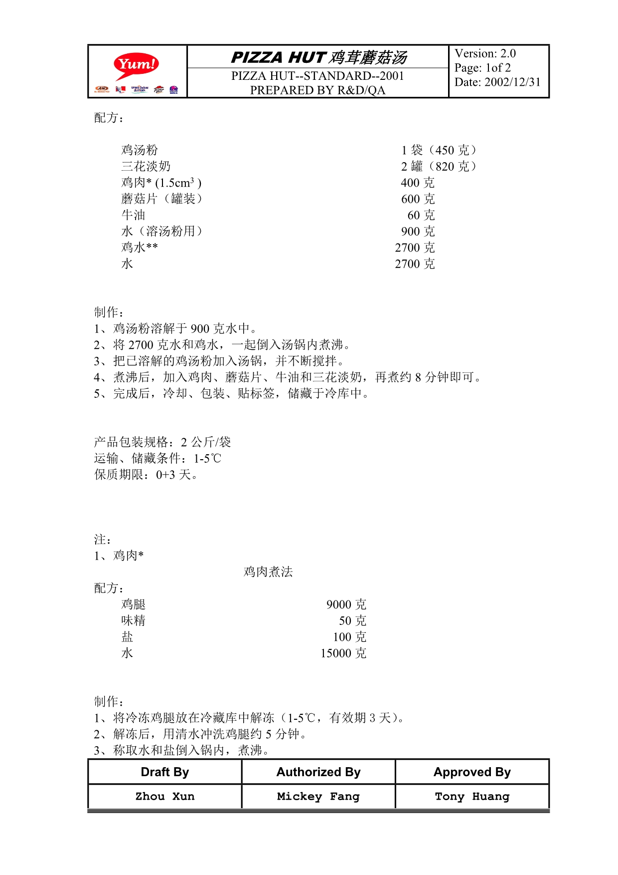 必胜客鸡茸蘑菇汤配方_第1页