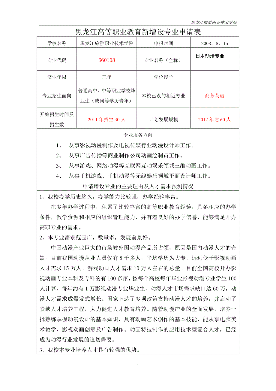 美容与化妆专业申报材料_第1页