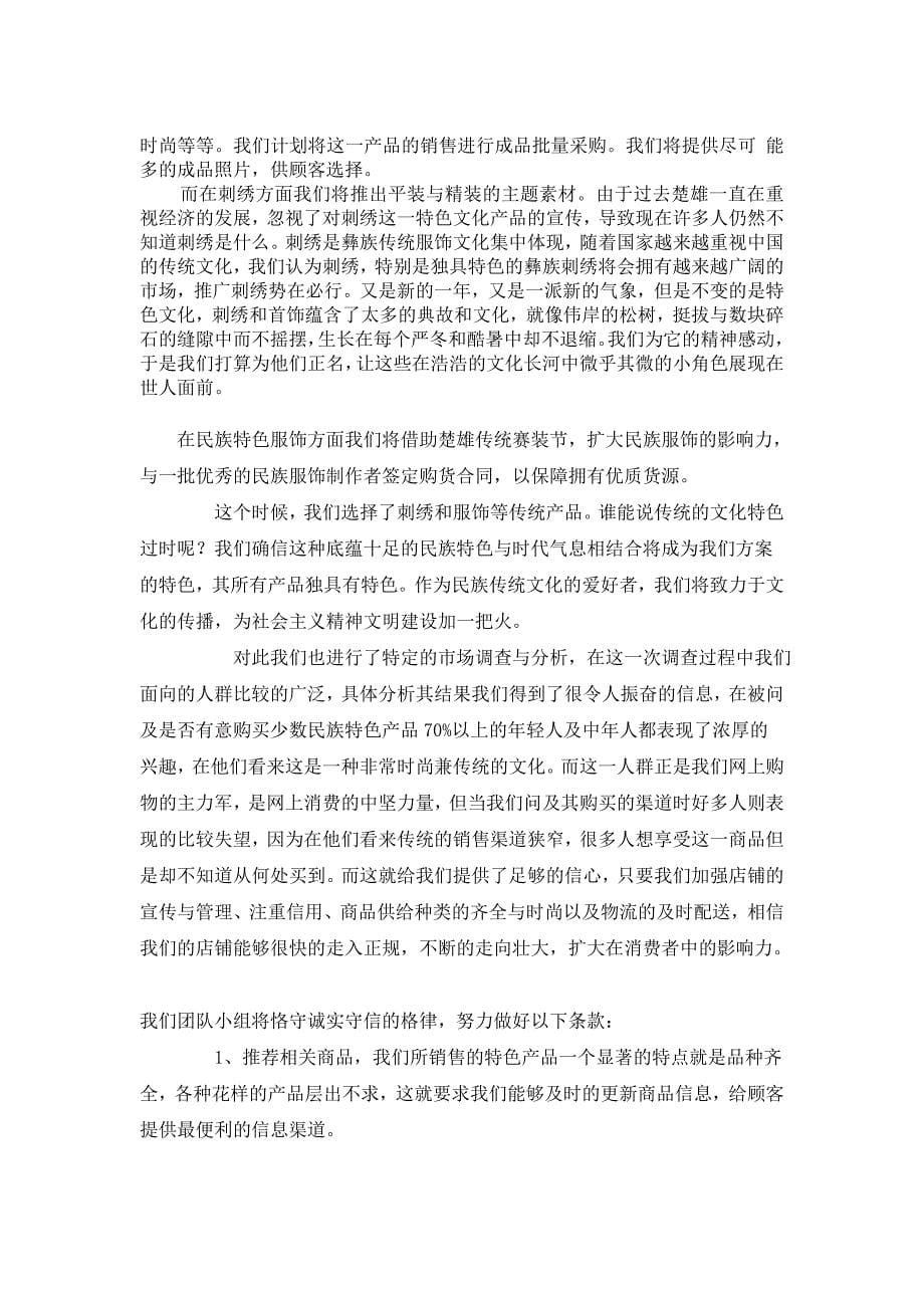 网店网络营销策划书_第5页