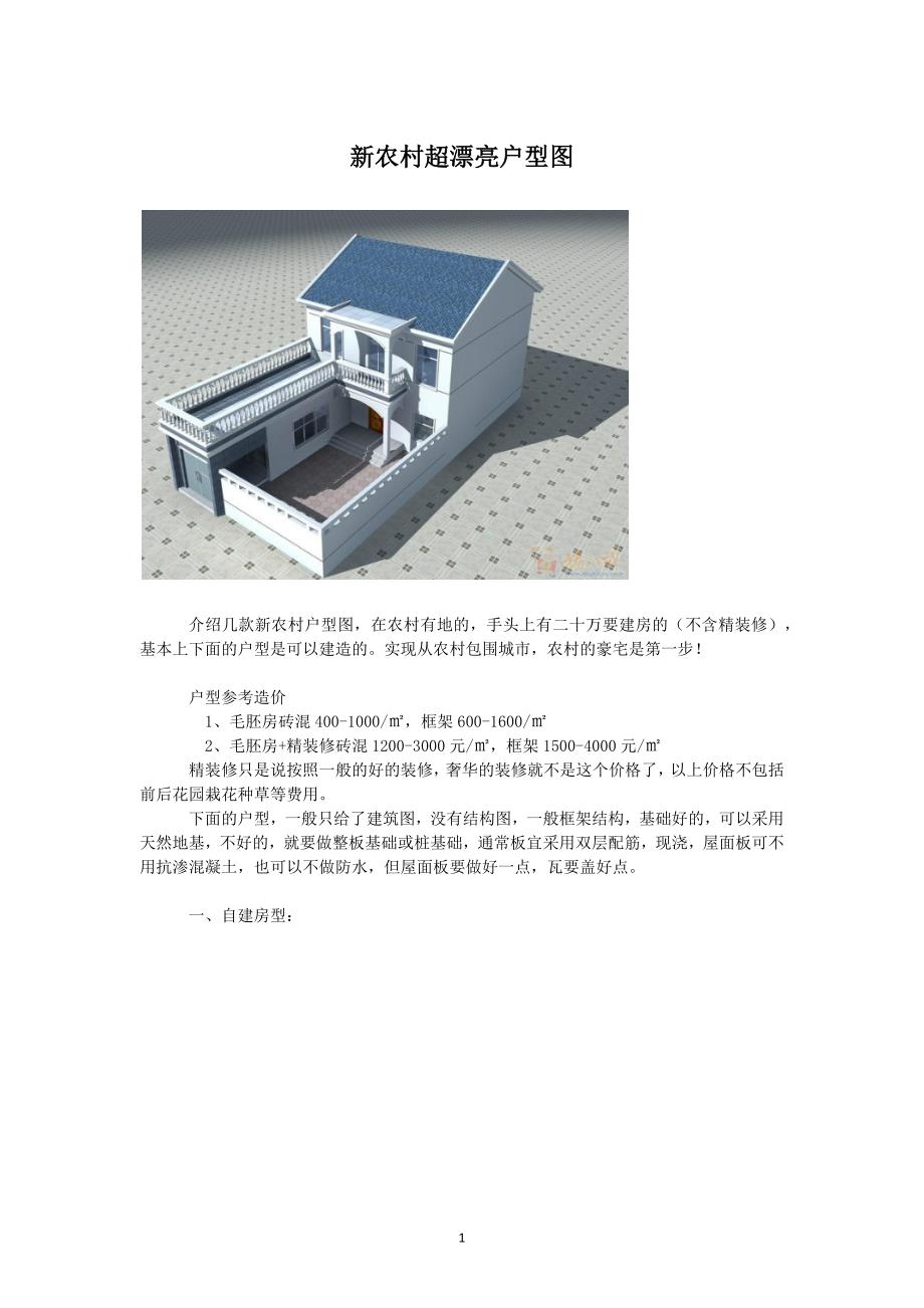 新农村超漂亮户型图_第1页