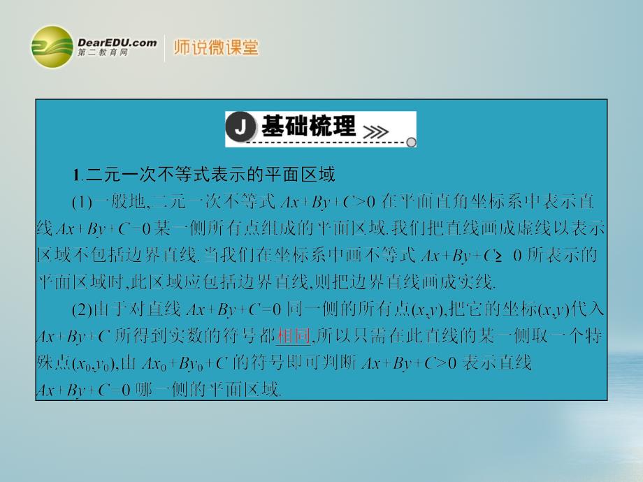 【赢在课堂】高考数学一轮复习 7.3简单的线性规划问题配套课件 理 新人教A版_第4页