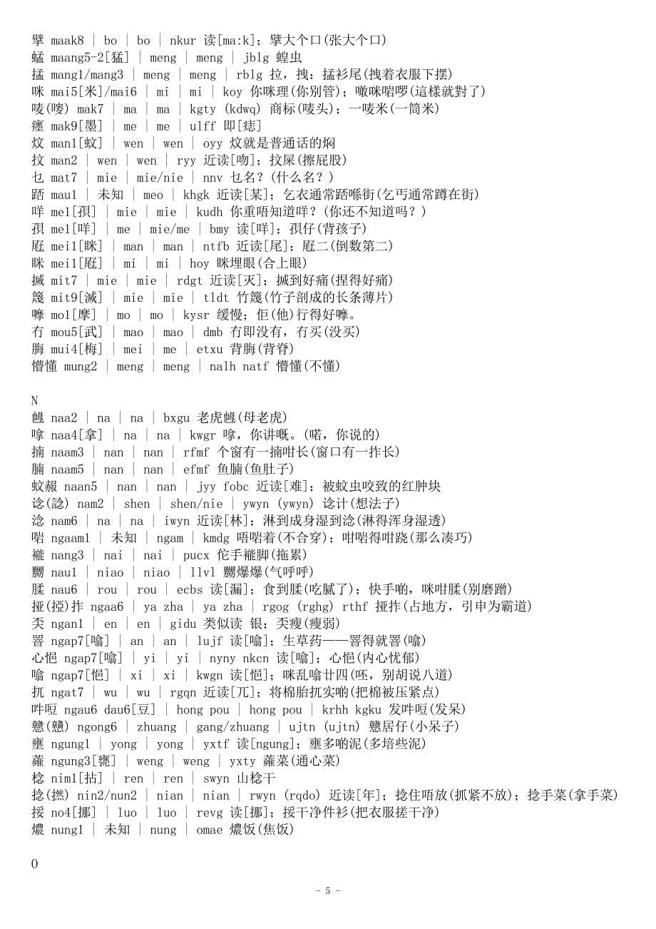 粤语方言字的打法及解释_第5页