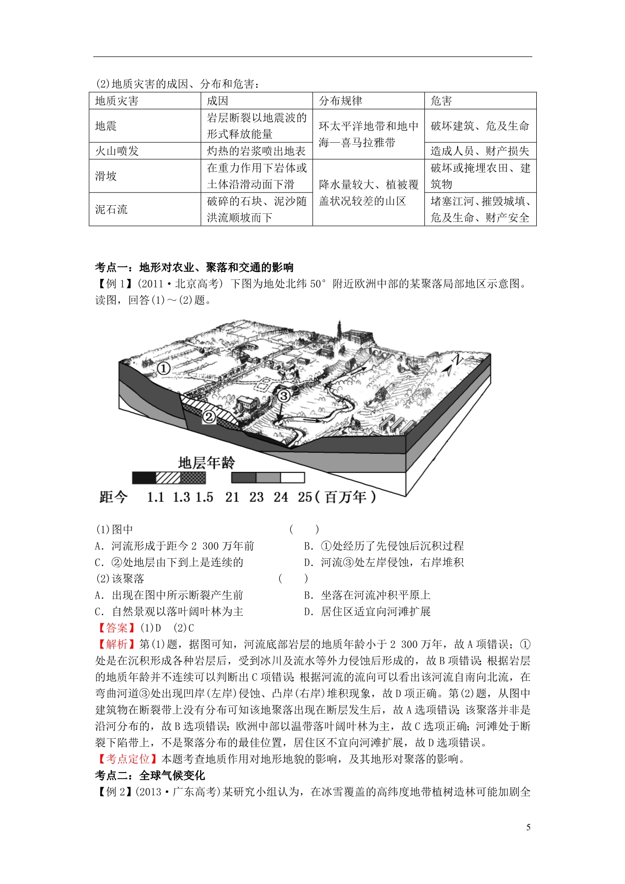 (备战高考)2014届高考地理核心考点冲刺自然环境对人类活动的影响强化题根训练_第5页