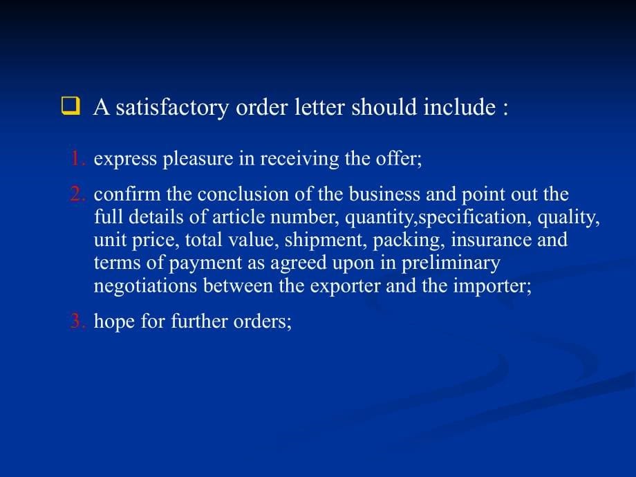 外贸英语函电5订单、接受和回绝_(2)[1]_第5页