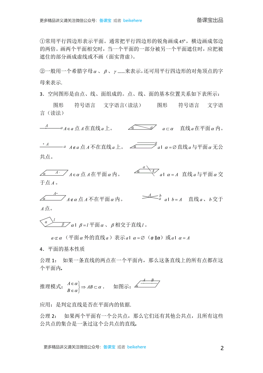 高中数学点线面的位置关系及三视图考点精析_第2页