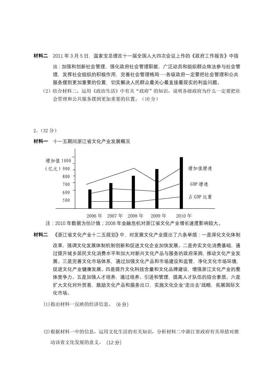 高二政治期末复习限时训练2_第4页