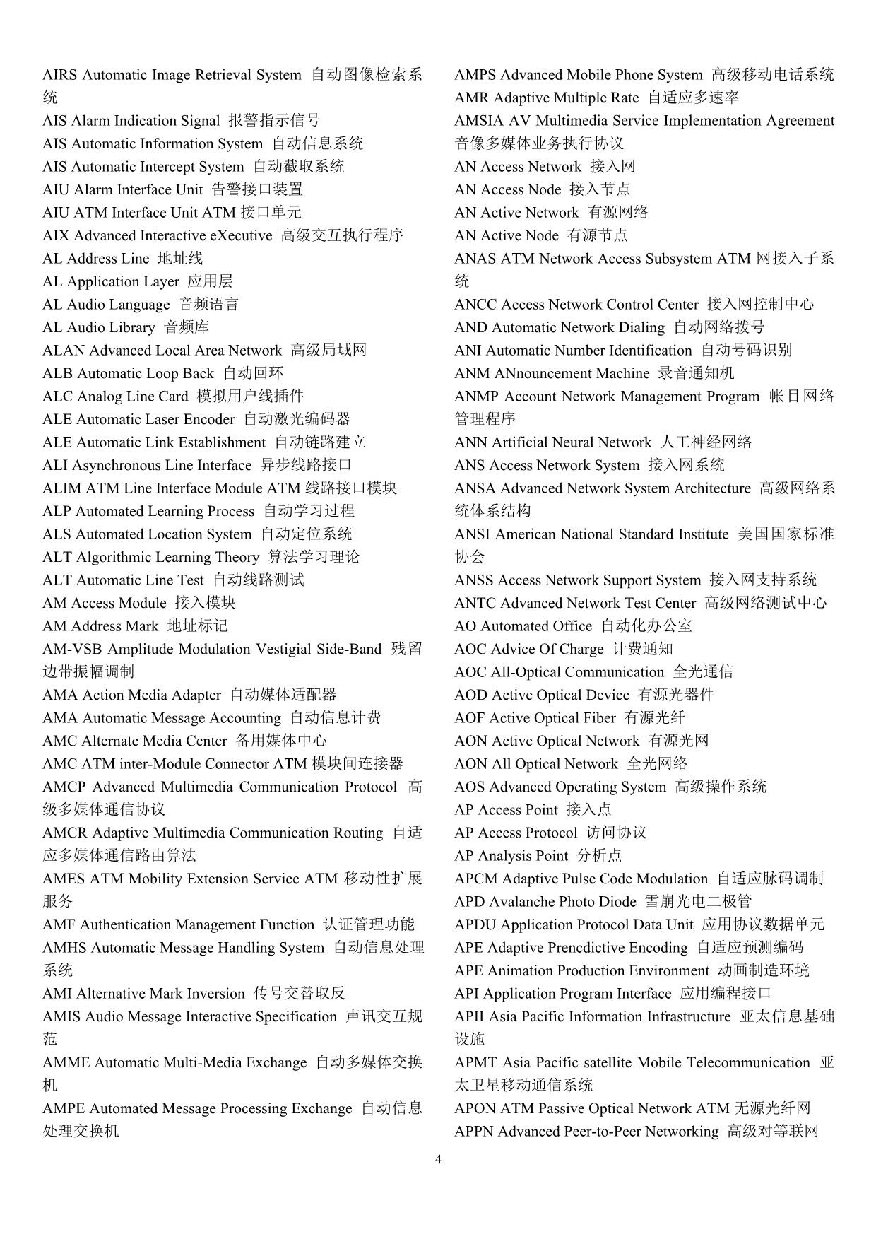 通信缩略英语大全8000条_第4页