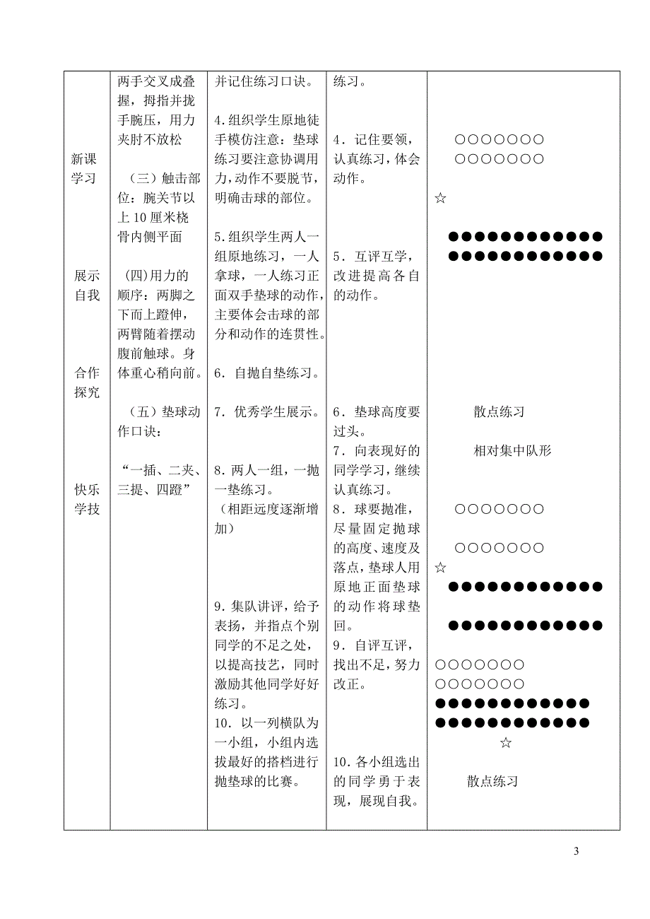 排球正面双手垫球公开课教案_第3页