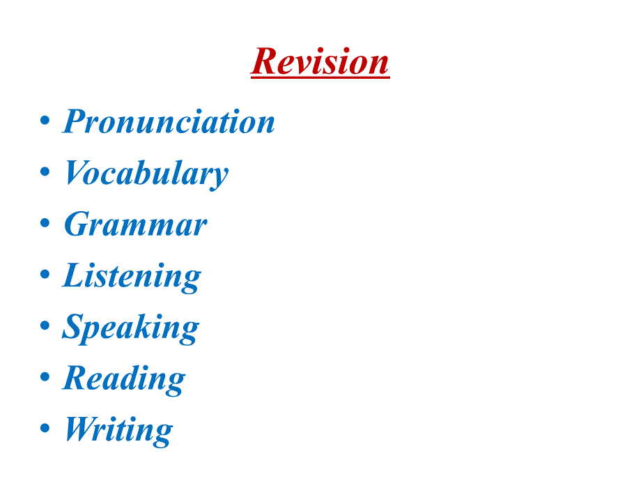 英语教学法WEEK 15 Revision_第1页