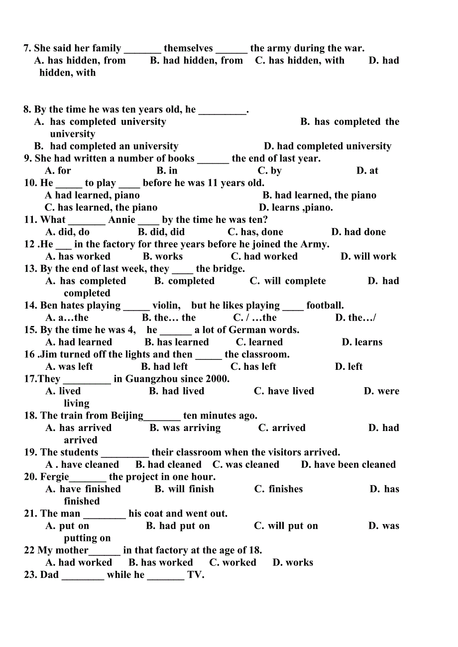 unit16 过去完成时_第4页