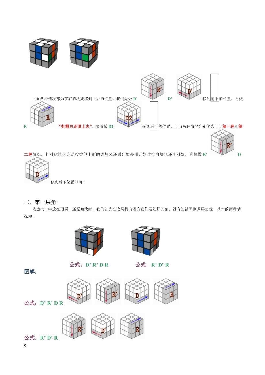 新手魔方公式图解_第5页