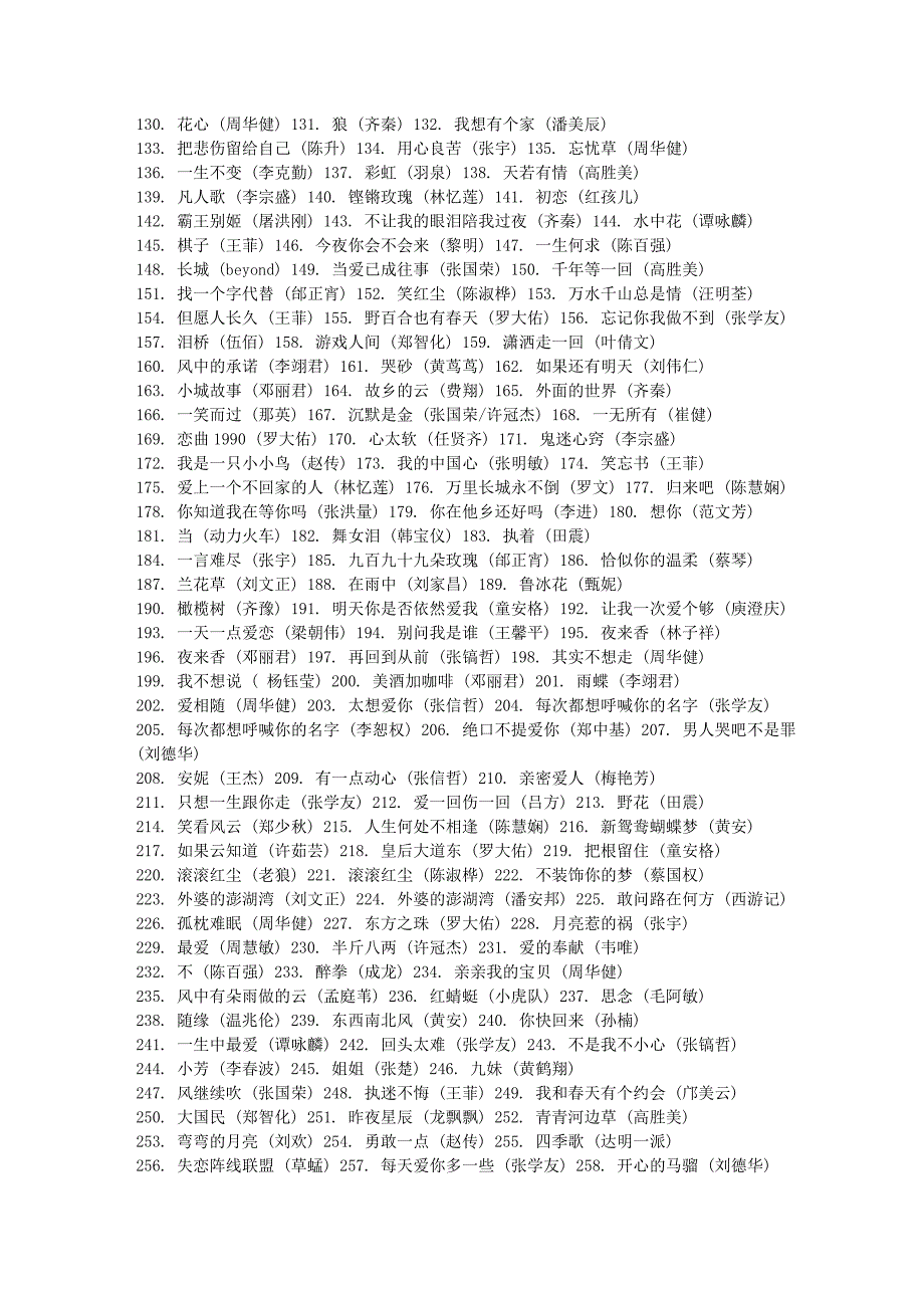 80年代经典老歌500首_第2页