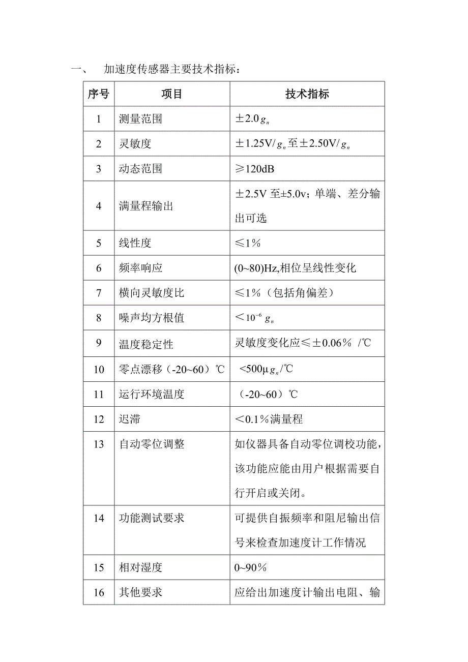 加速度传感器主要技术指标_第1页