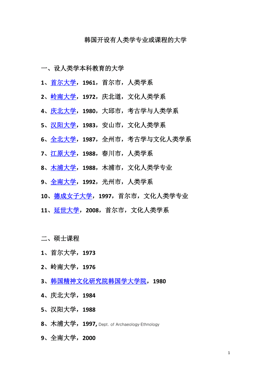 韩国大学、首尔大学的人类学-发网上的版本_第1页