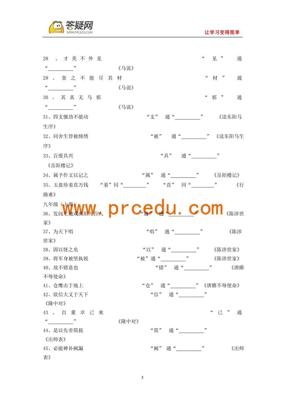 初中语文文言文词语专项复习_第5页