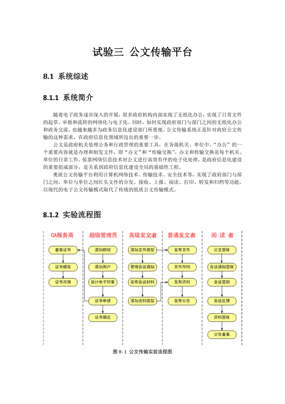 试验(三) 公文传输平台_第1页