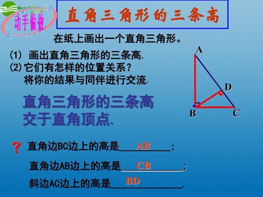 内蒙古七年级数学下册《7.1.2 三角形的高、中线与角平分线》课件 苏科版_第5页