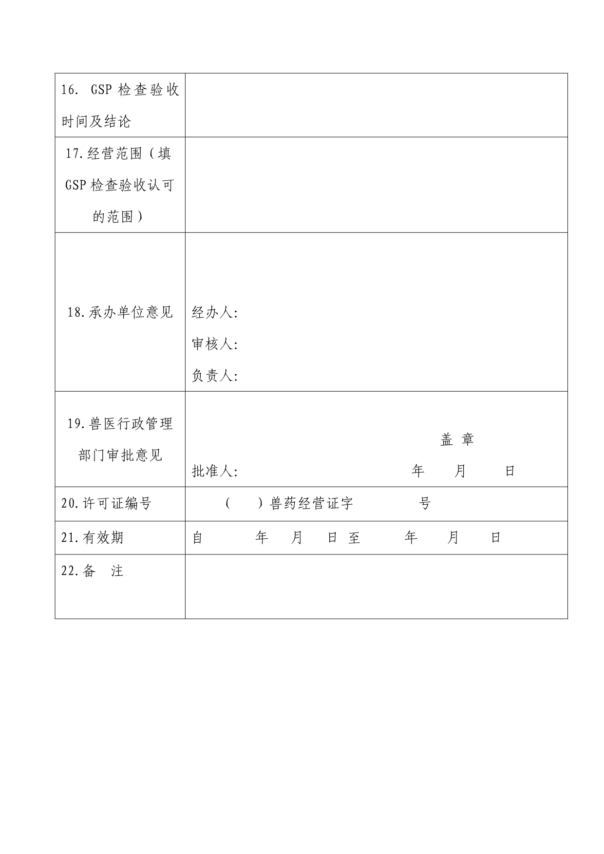 兽用生物制品《兽药经营许可证》申请表_第4页