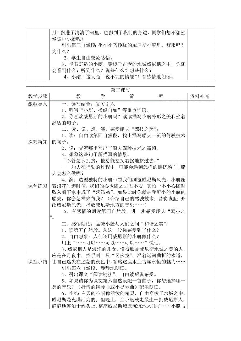 人教新课标五年级语文下第八单元异国风情教案_第5页