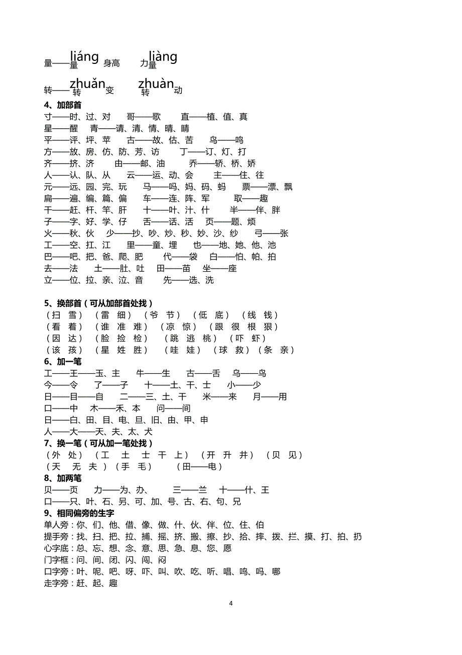 一年级下册语文复习资料(整理) (3)_第4页