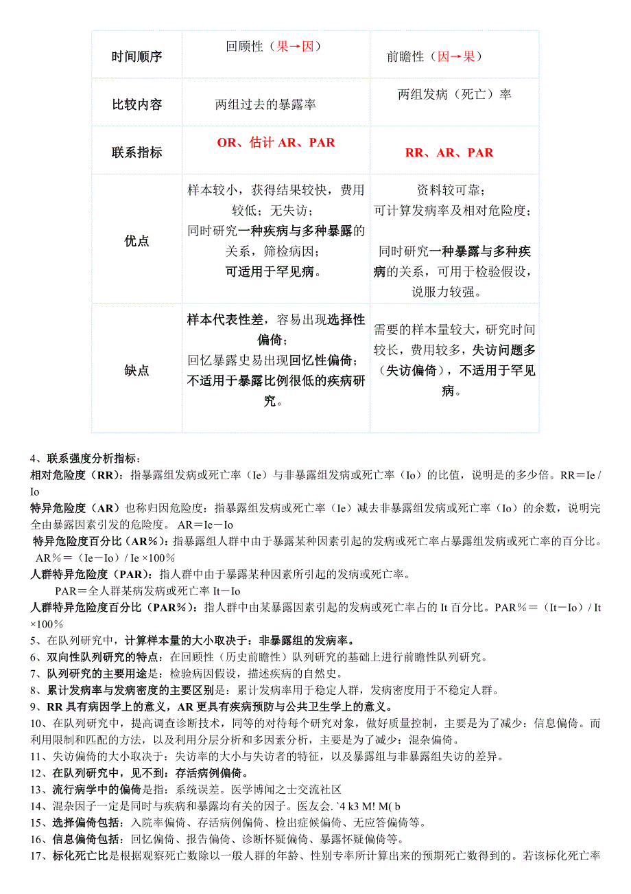 公卫执业医师复习资料——流行病学重点笔记_第3页