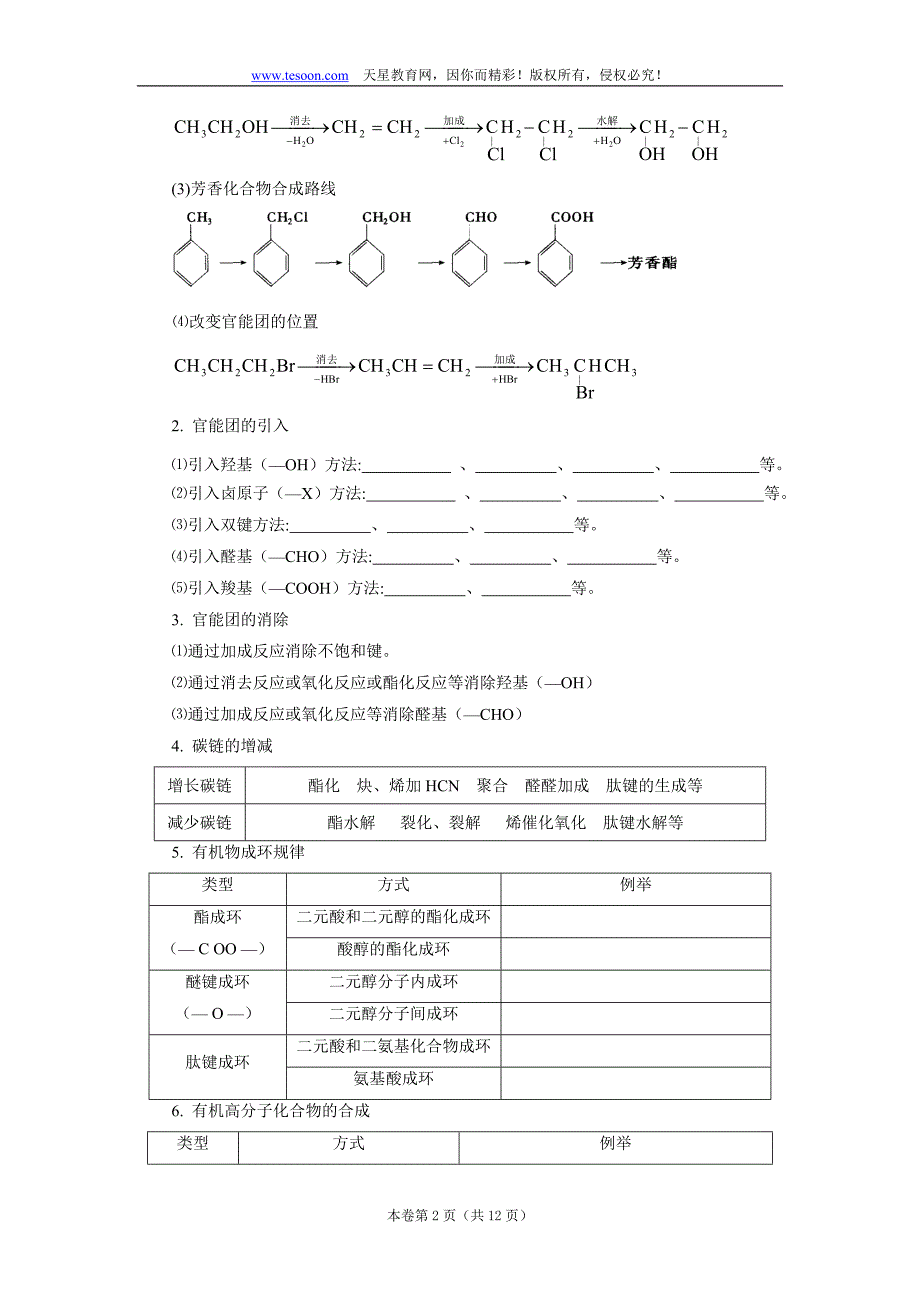 高考化学有机合成的常规方法与解题思路_第2页