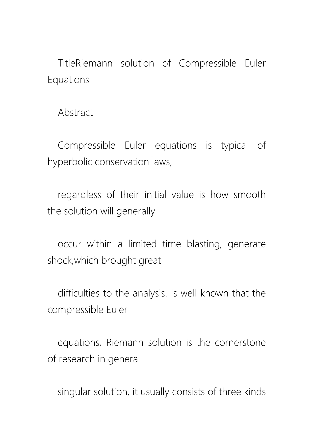 Riemann Solution of Compressible Euler Equations_英语论文_第2页