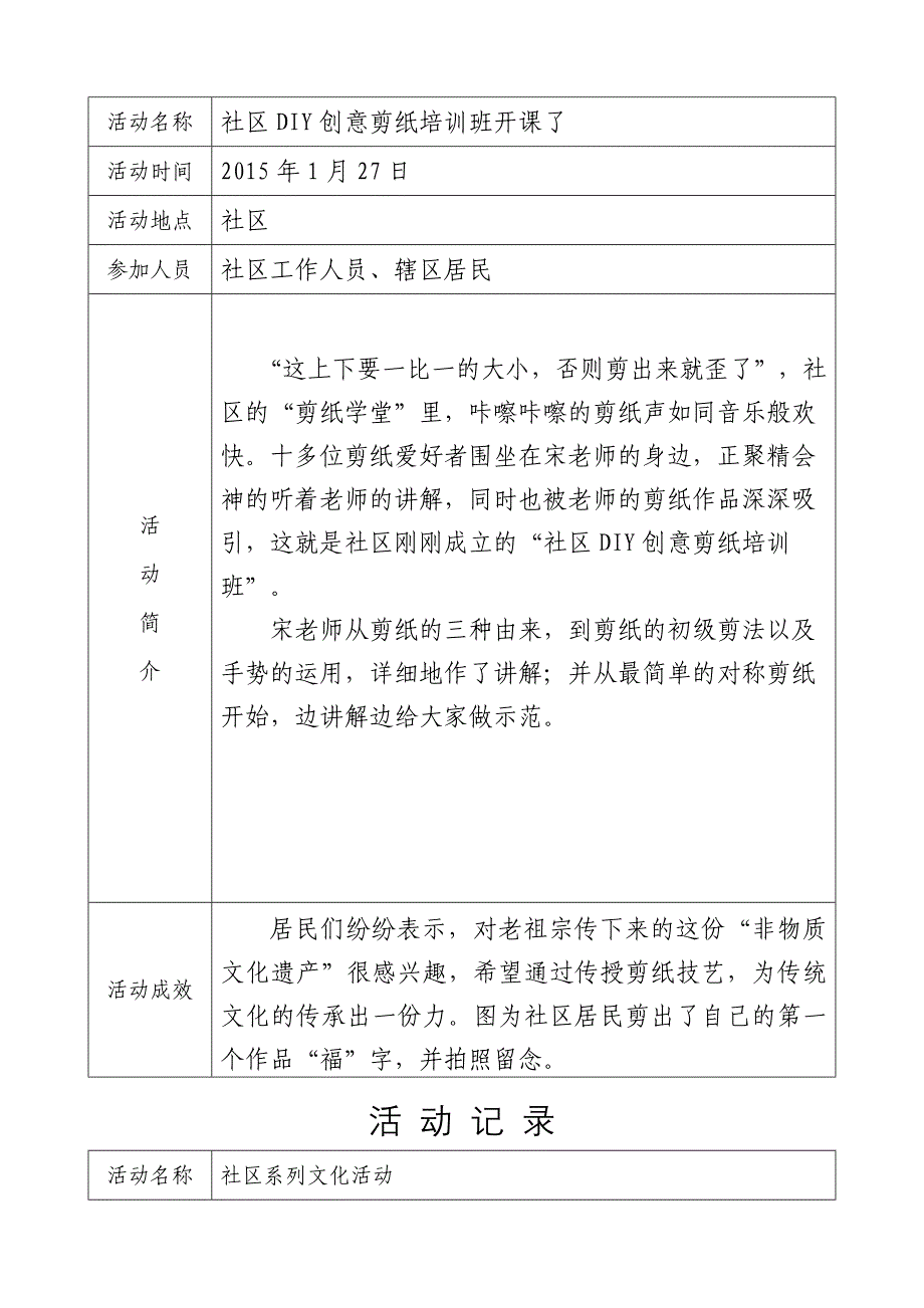 2015年社区各类活动记录_第3页