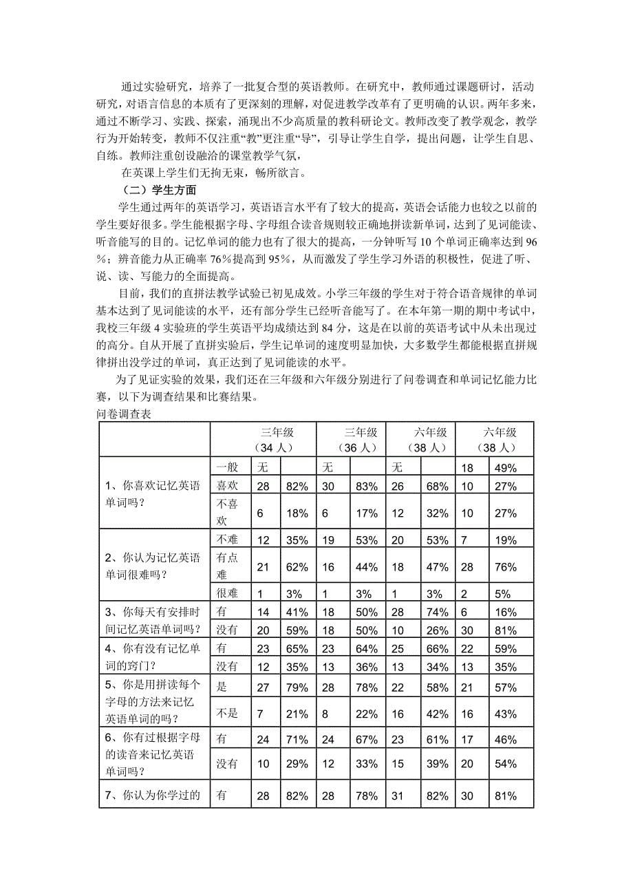 小学英语课题研究法结题报告_第5页