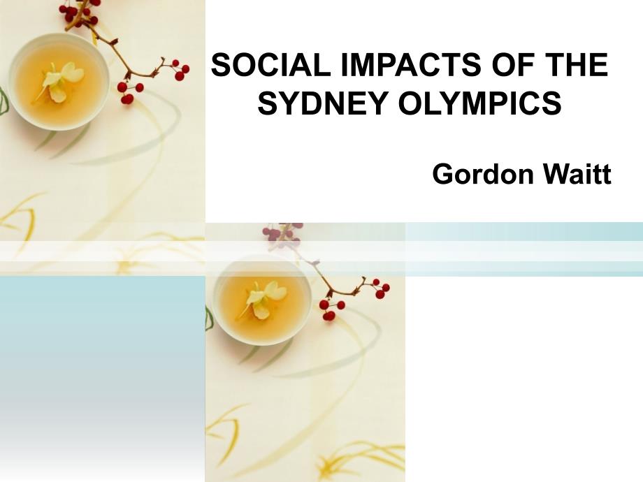 悉尼奥运会社会影响研究_第1页